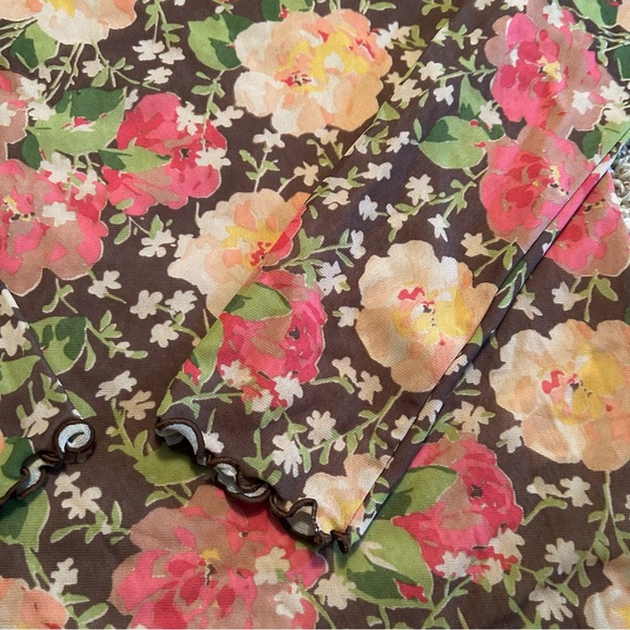 Polo Ralph Lauren - Women's Floral Crepe Scalloped Turtleneck - Size XS - Picture 2 of 4